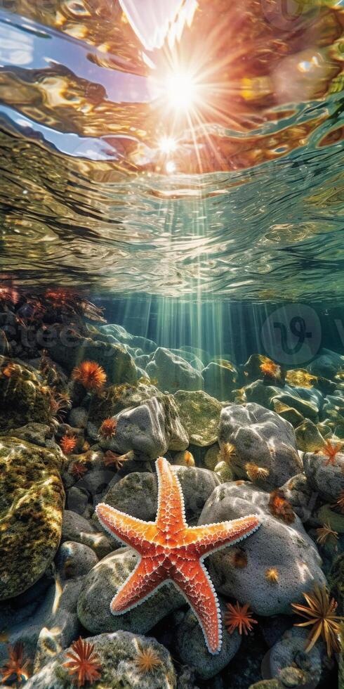 An extremely close up shot of a family of otherworldly. photo