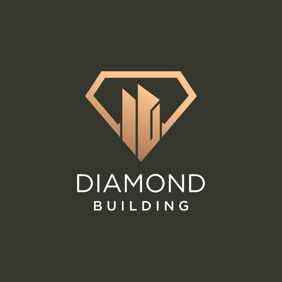 Diamond logo vector with unique style