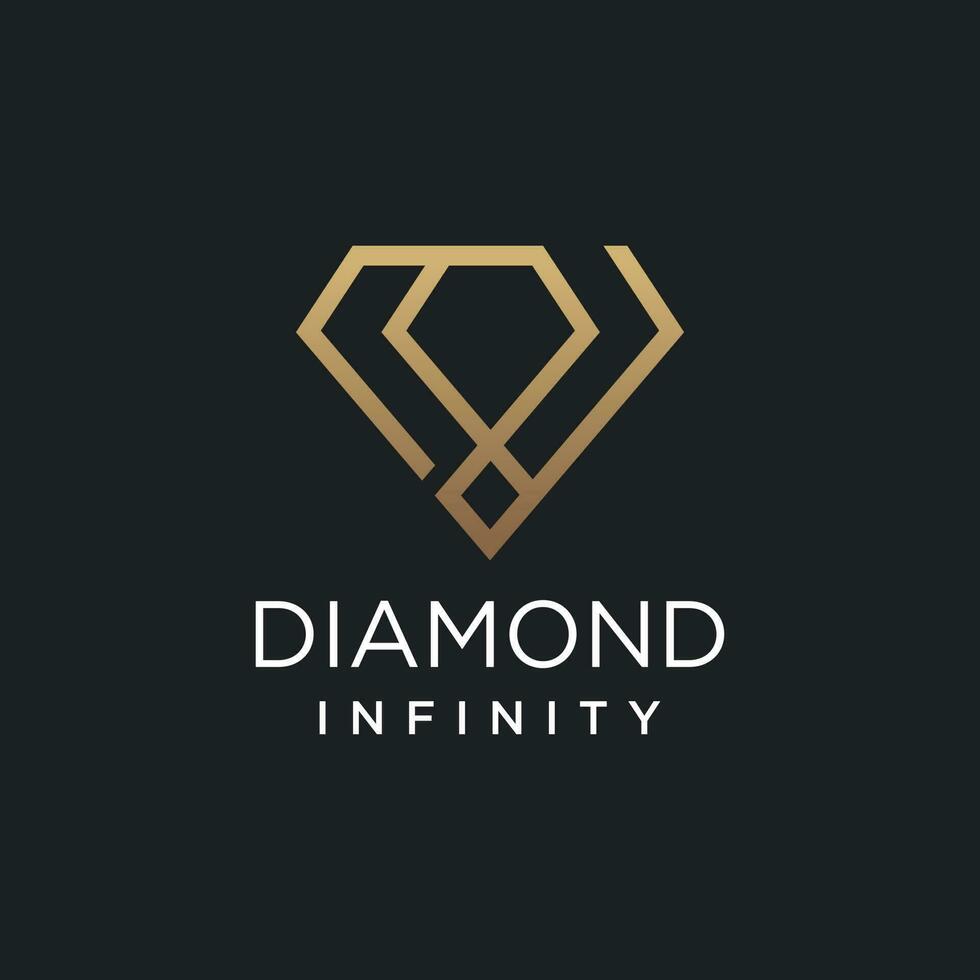 Diamond logo vector with unique style