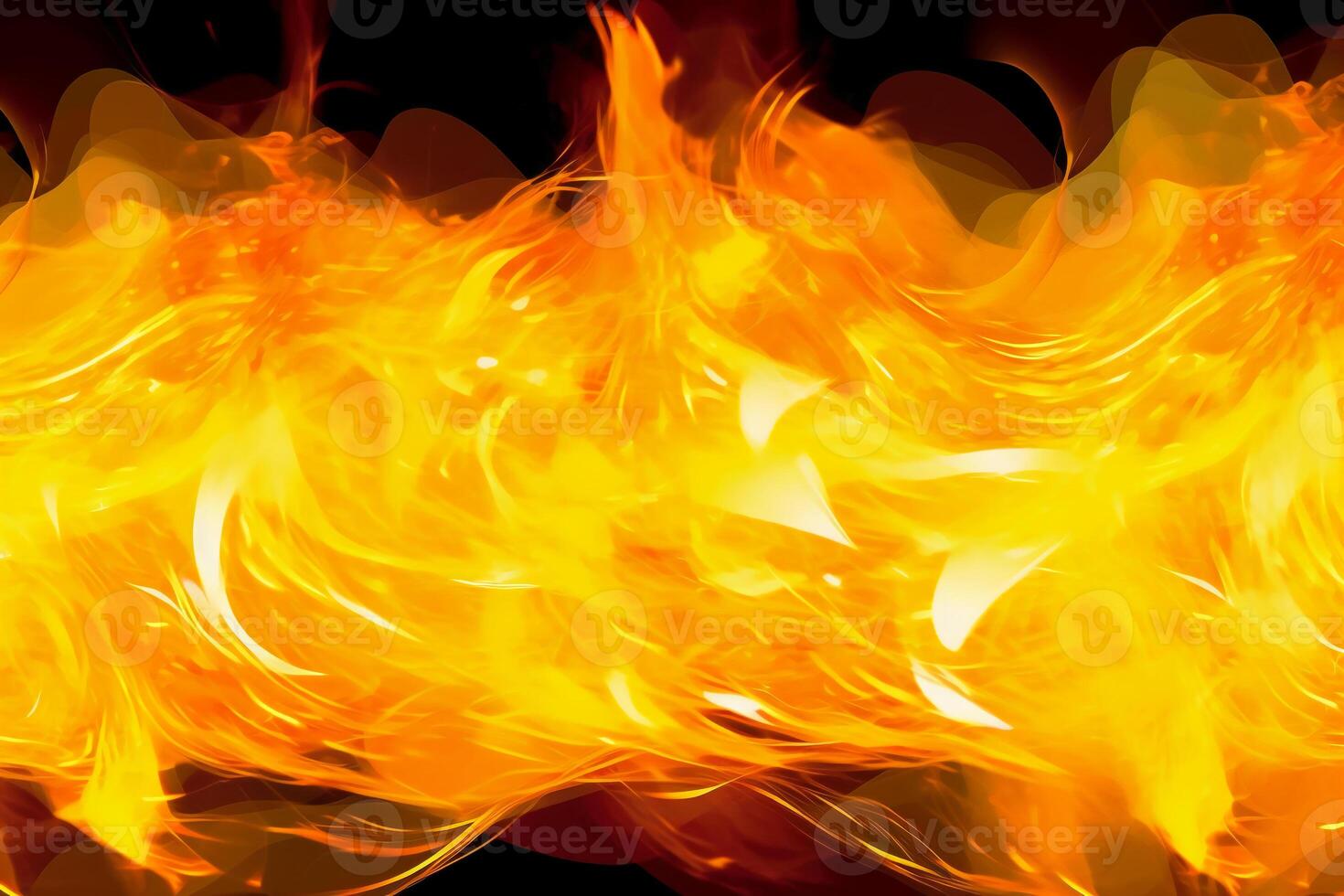 Drawn neon color yellow, Burning flame background material abstract hand. photo