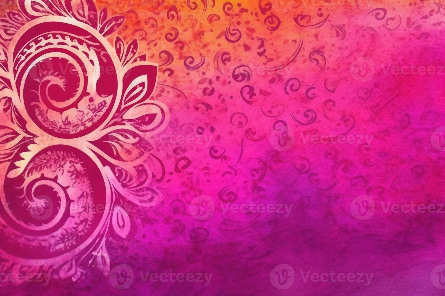 Fuchsia Crayola color background paper texture Rangoli pattern painting. photo
