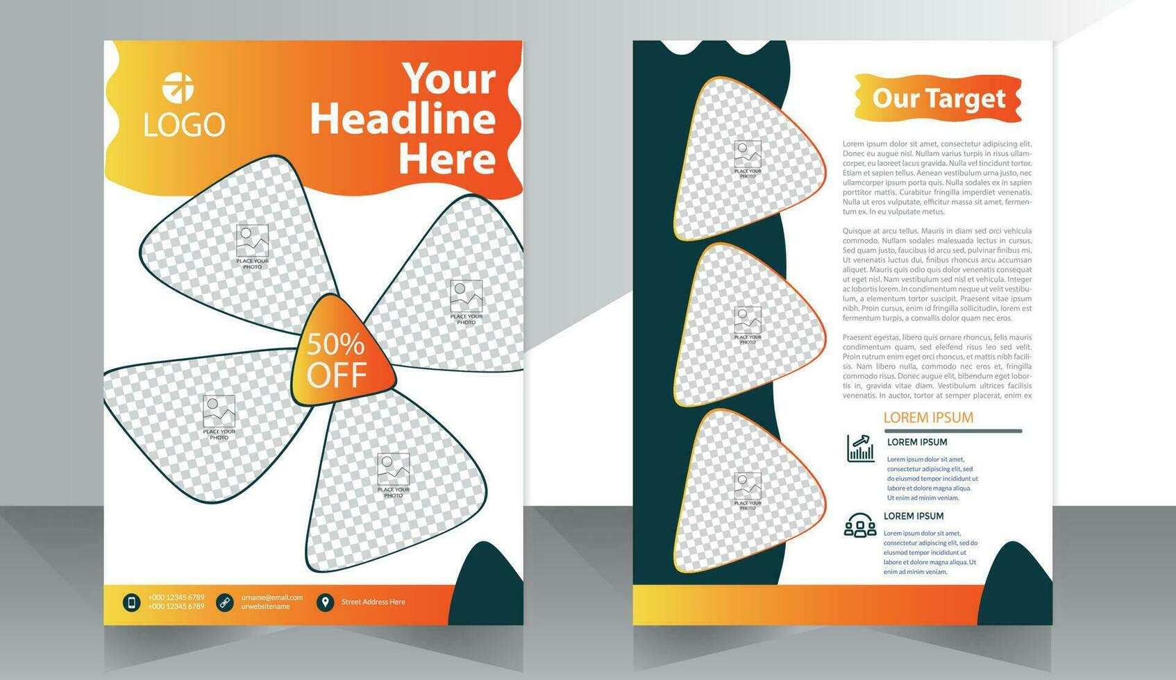 Corporate Book Cover Design Template in A4. Can be adapt to Brochure, Annual Report, Magazine,Poster, Business Presentation, Portfolio, Flyer, Banner, Website vector