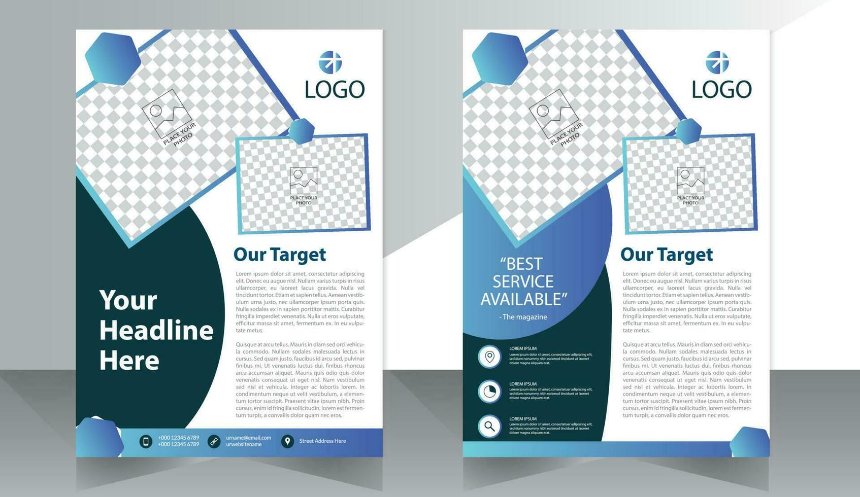 Corporate Book Cover Design Template in A4. Can be adapt to Brochure, Annual Report, Magazine,Poster, Business Presentation, Portfolio, Flyer, Banner, Website vector