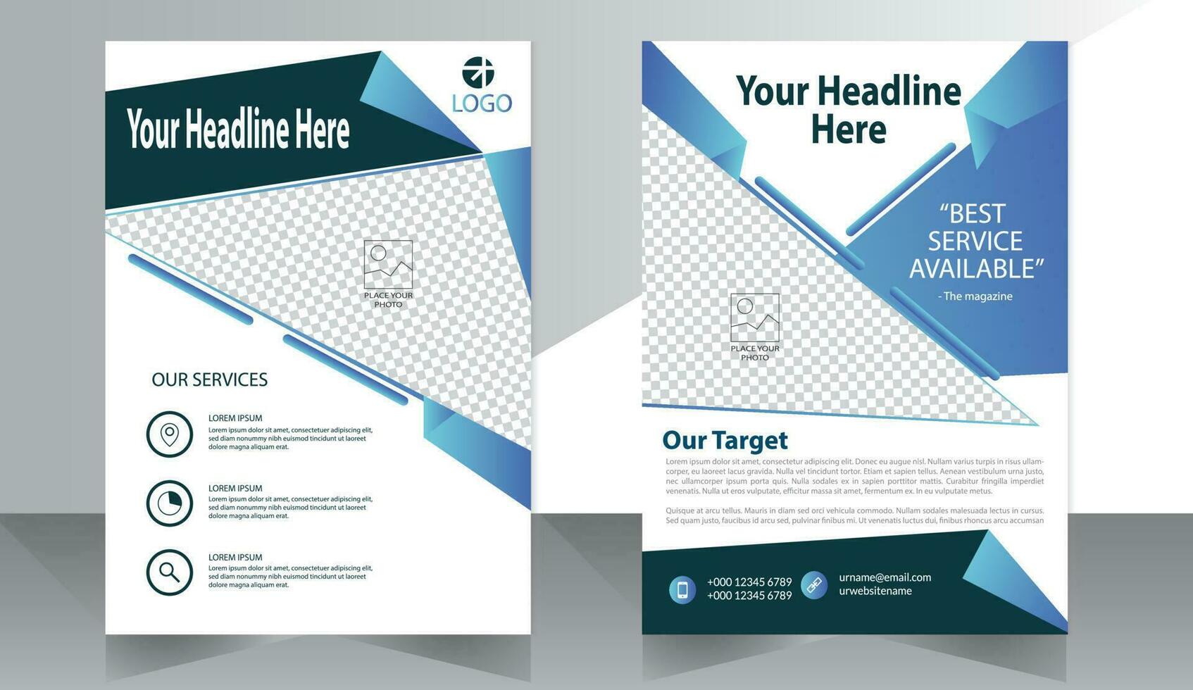 Corporate Book Cover Design Template in A4. Can be adapt to Brochure, Annual Report, Magazine,Poster, Business Presentation, Portfolio, Flyer, Banner, Website vector