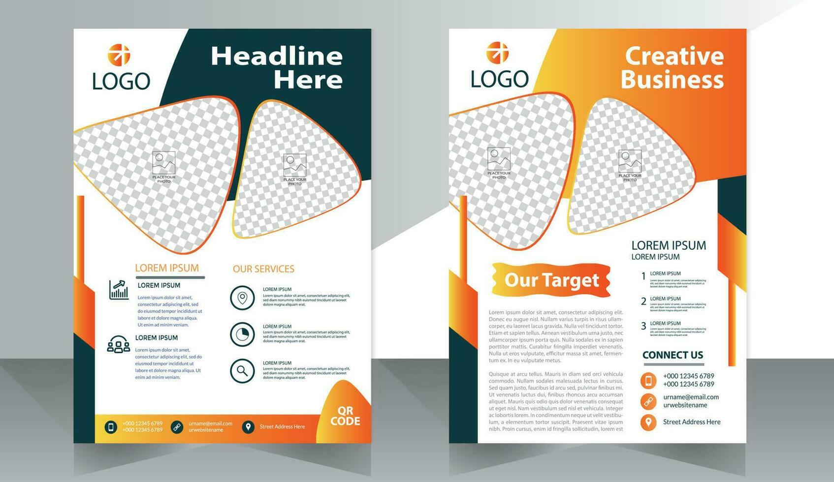 Corporate Book Cover Design Template in A4. Can be adapt to Brochure, Annual Report, Magazine,Poster, Business Presentation, Portfolio, Flyer, Banner, Website vector