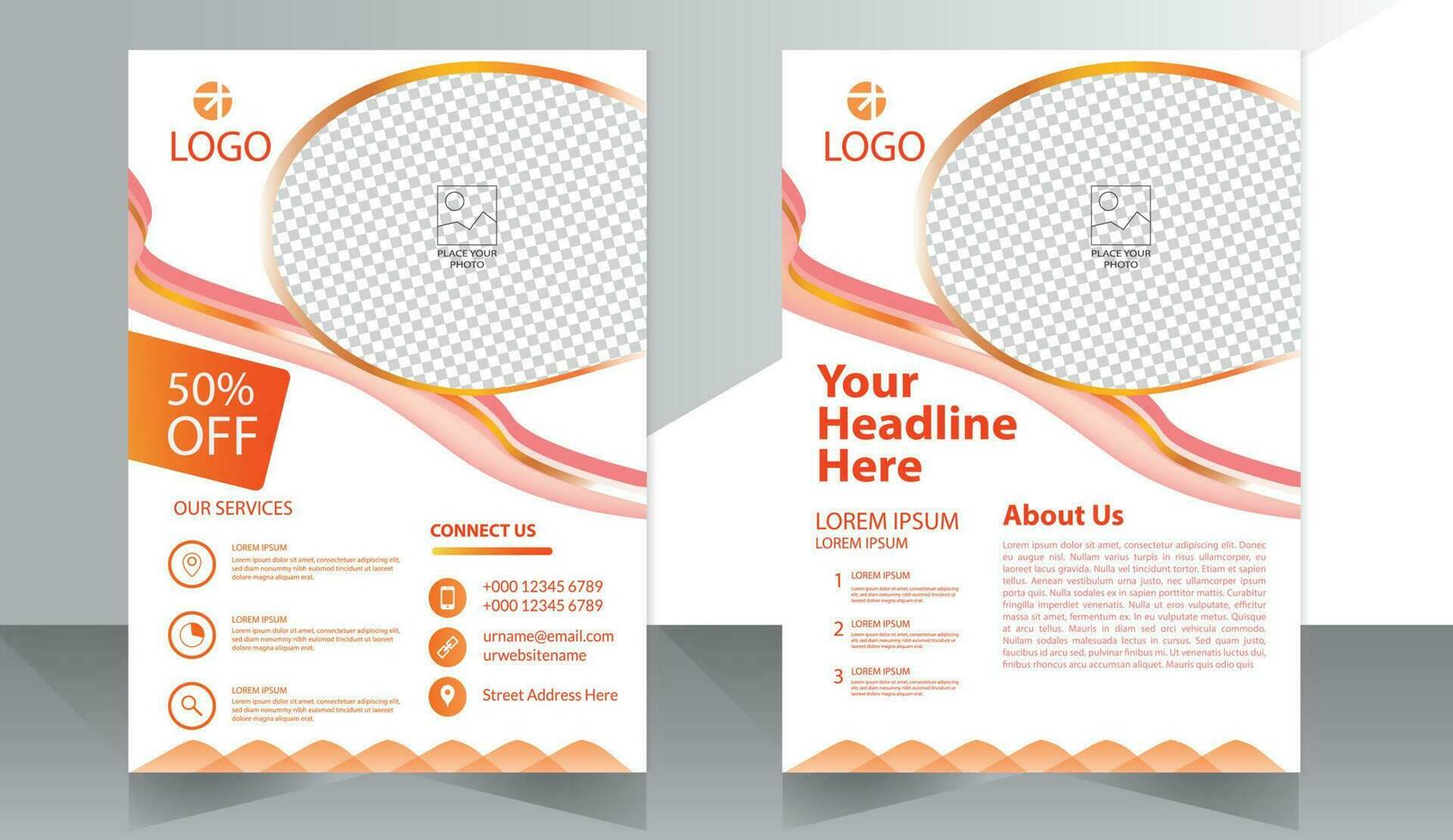 plantilla de diseño de portada de libro corporativo en a4. se puede adaptar a folleto, informe anual, revista, afiche, presentación comercial, cartera, volante, pancarta, sitio web vector