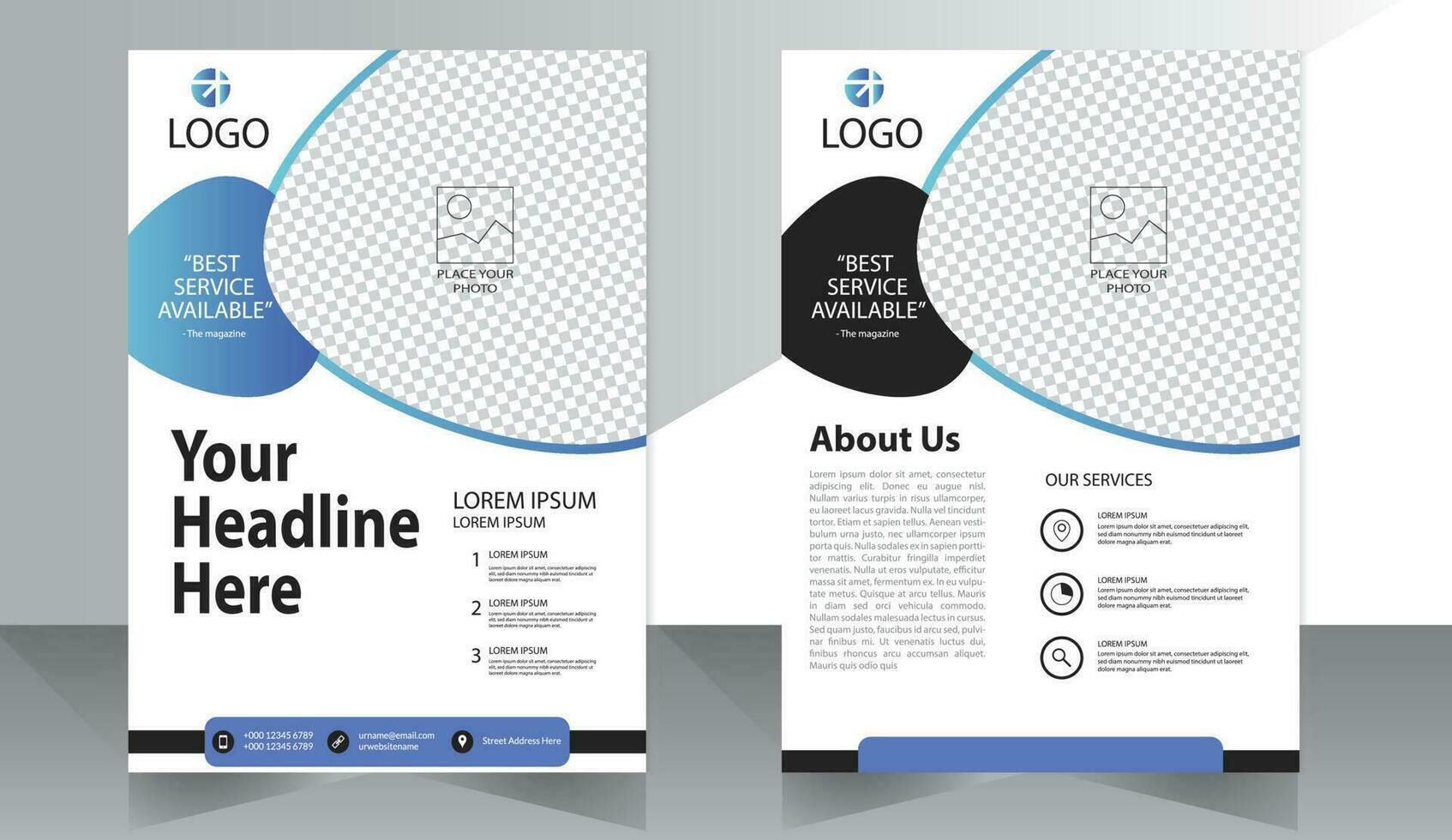 Corporate Book Cover Design Template in A4. Can be adapt to Brochure, Annual Report, Magazine,Poster, Business Presentation, Portfolio, Flyer, Banner, Website vector