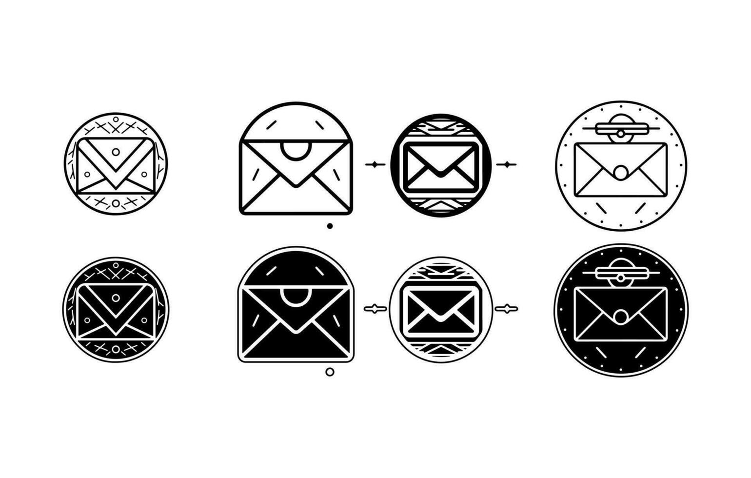 Outline email icon isolated on grey background.Email icon flat design