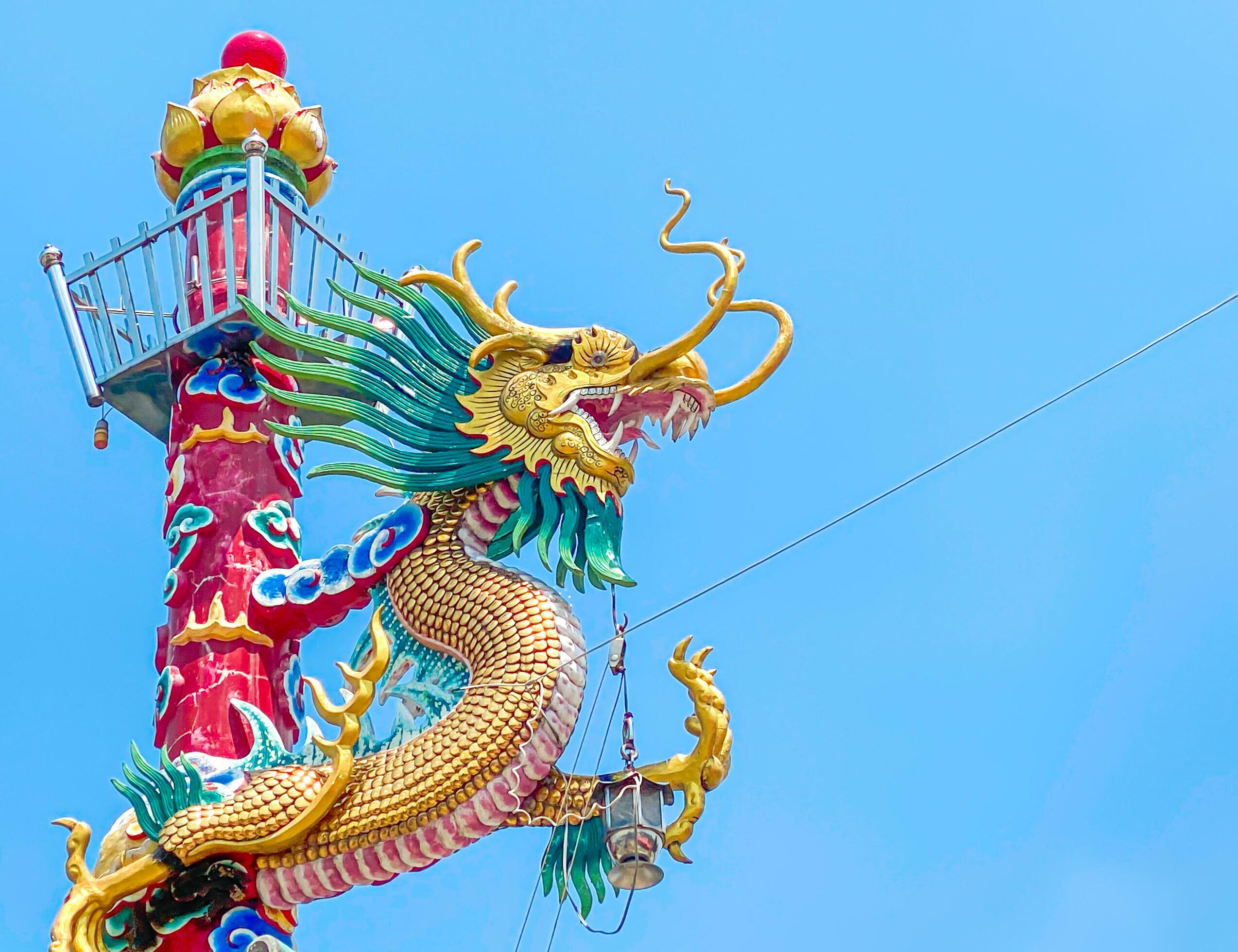 Dragon statue, dragon symbol, dragon Chinese, is a beautiful Thai and