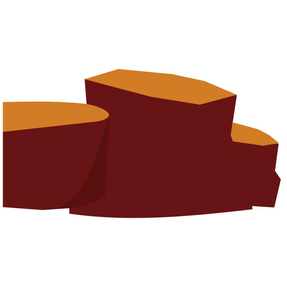 Isolated slice of log on a white background, Vector illustration. a large piece of log that can be used as a table. design element