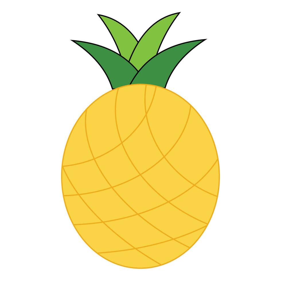 piña tropical Fruta icono vector ilustración gráfico diseño. ilustración de un Fresco amarillo piña, adecuado para el diseño de sano alimento, tropical Fruta etc