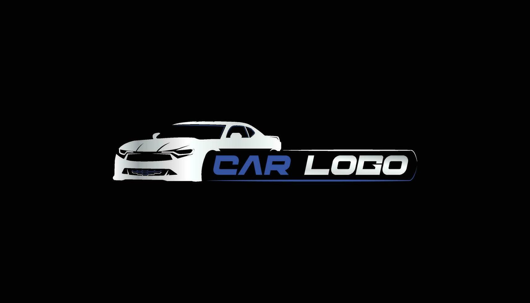 car logo with sports car outline for detail, luxury, escort, garage and rental service logo vector