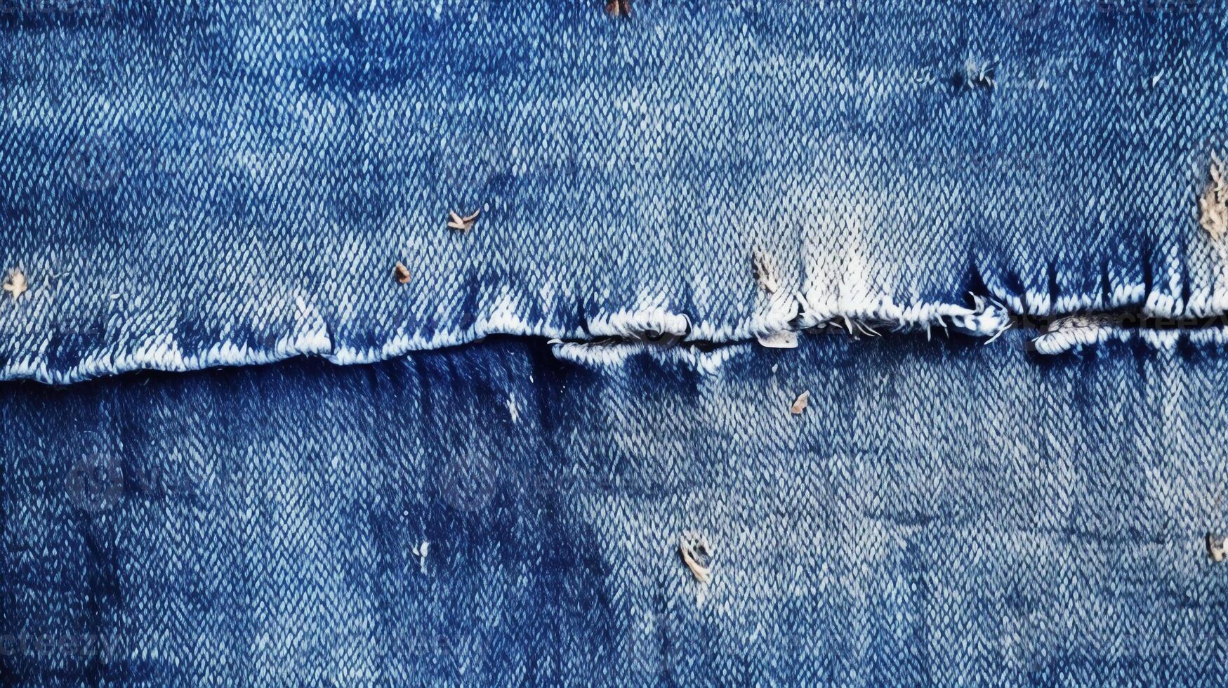 Blue white jean texture, rough blue jean background, vintage. photo