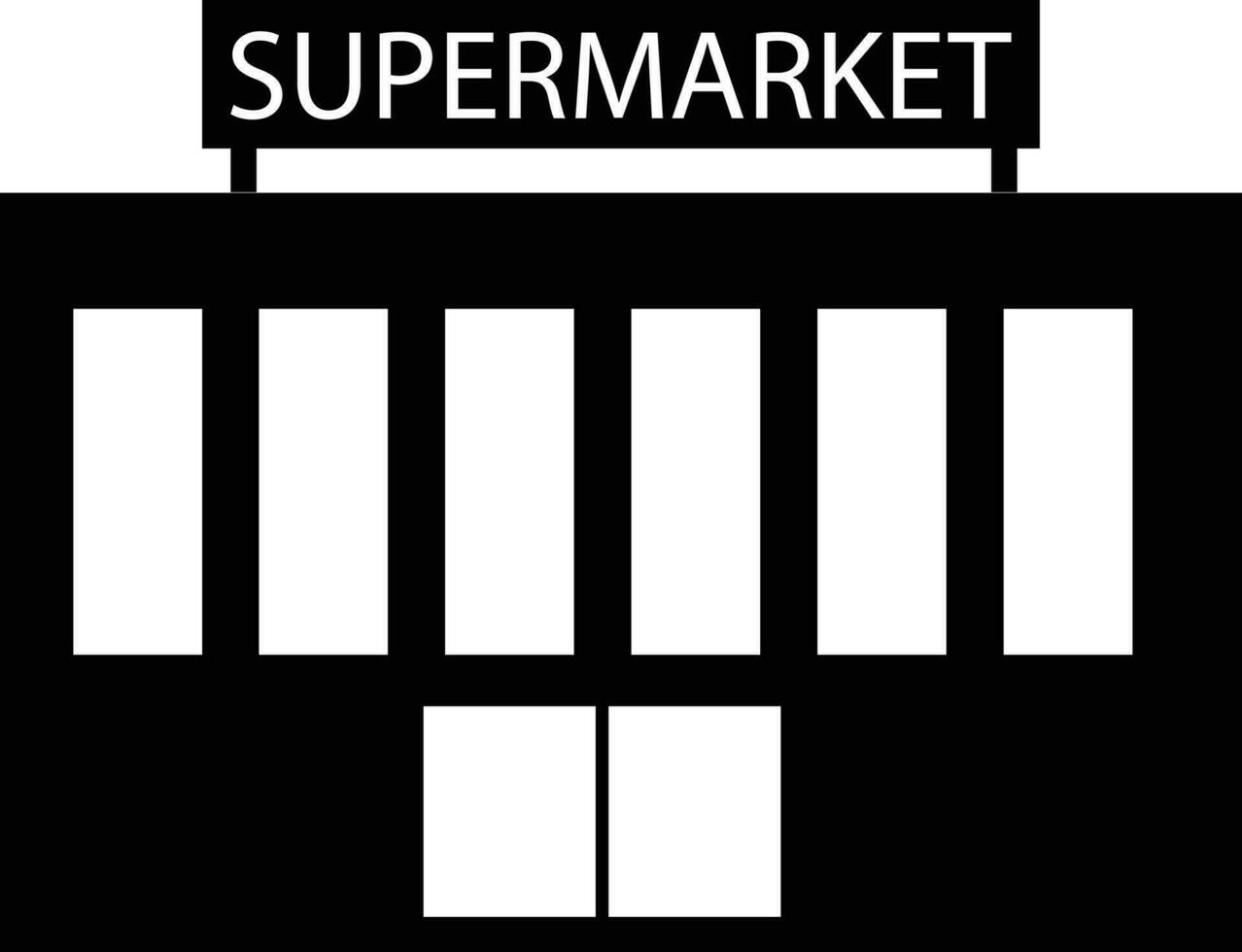 supermercado icono. supermercado exterior signo. Tienda y mercado símbolo. plano estilo. vector