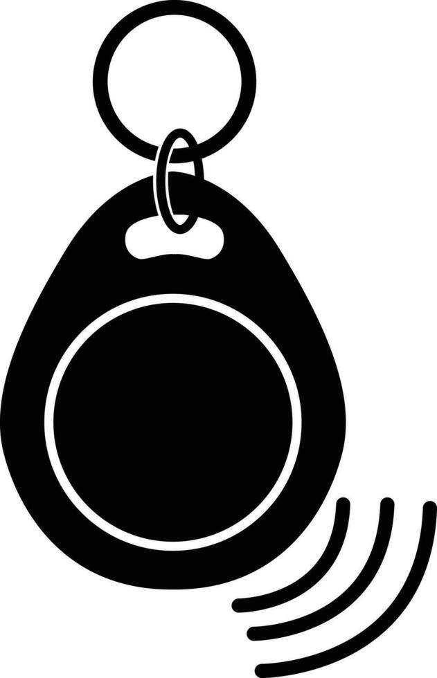 RFID key tag icon. Radio-frequency identification key tag sign. flat style. vector