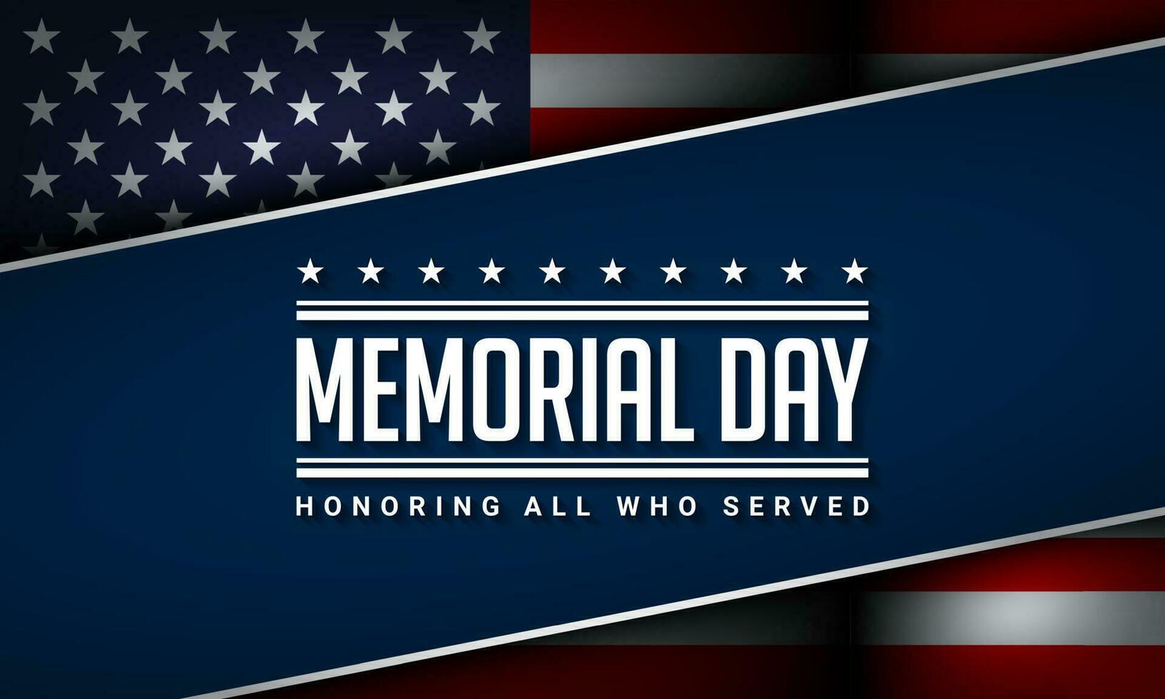 Memorial Day Background Design. vector