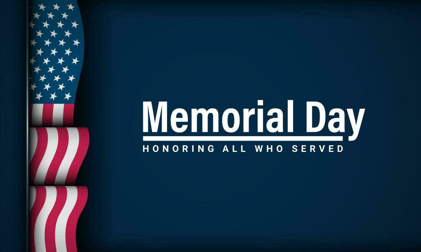 Memorial Day Background Design. vector