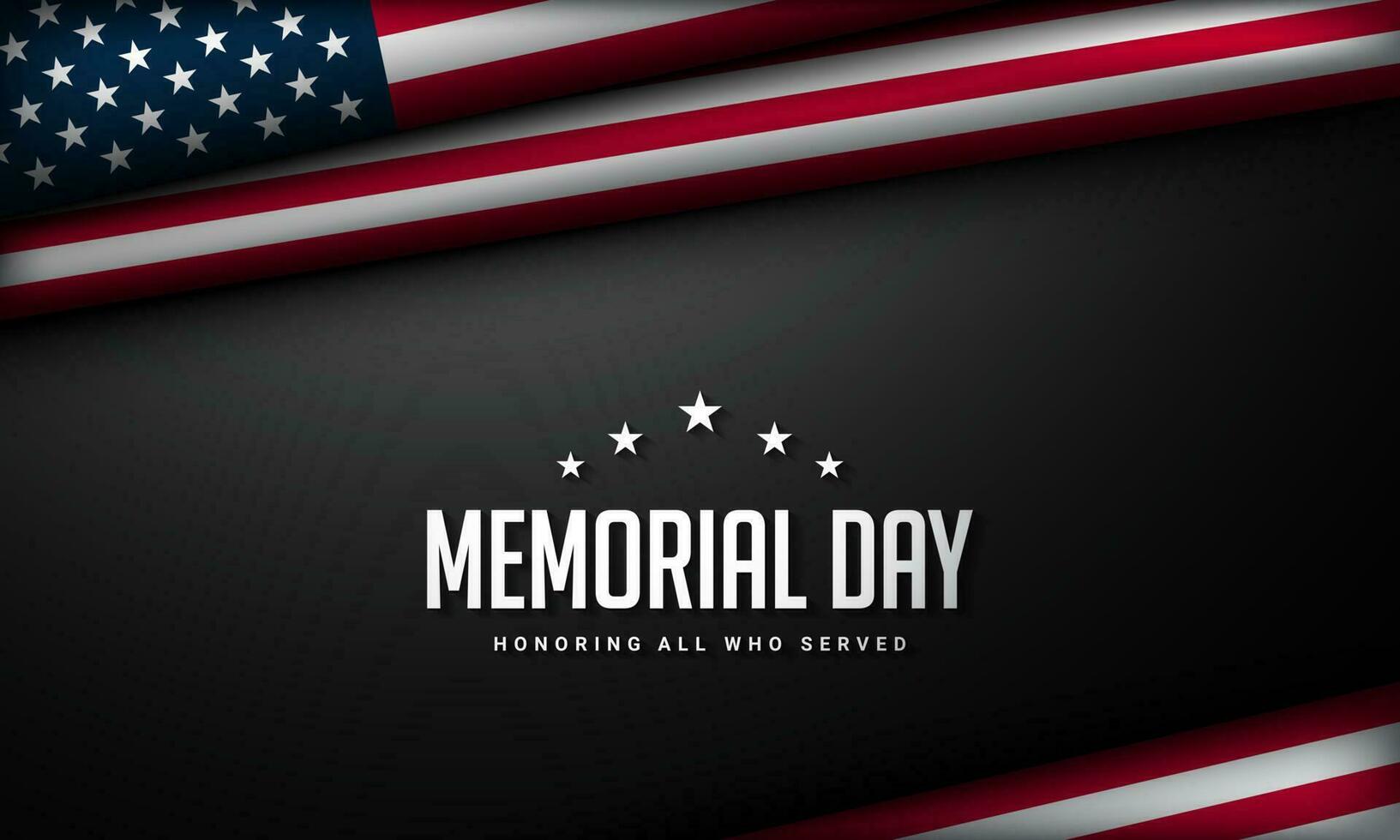 Memorial Day Background Design. vector