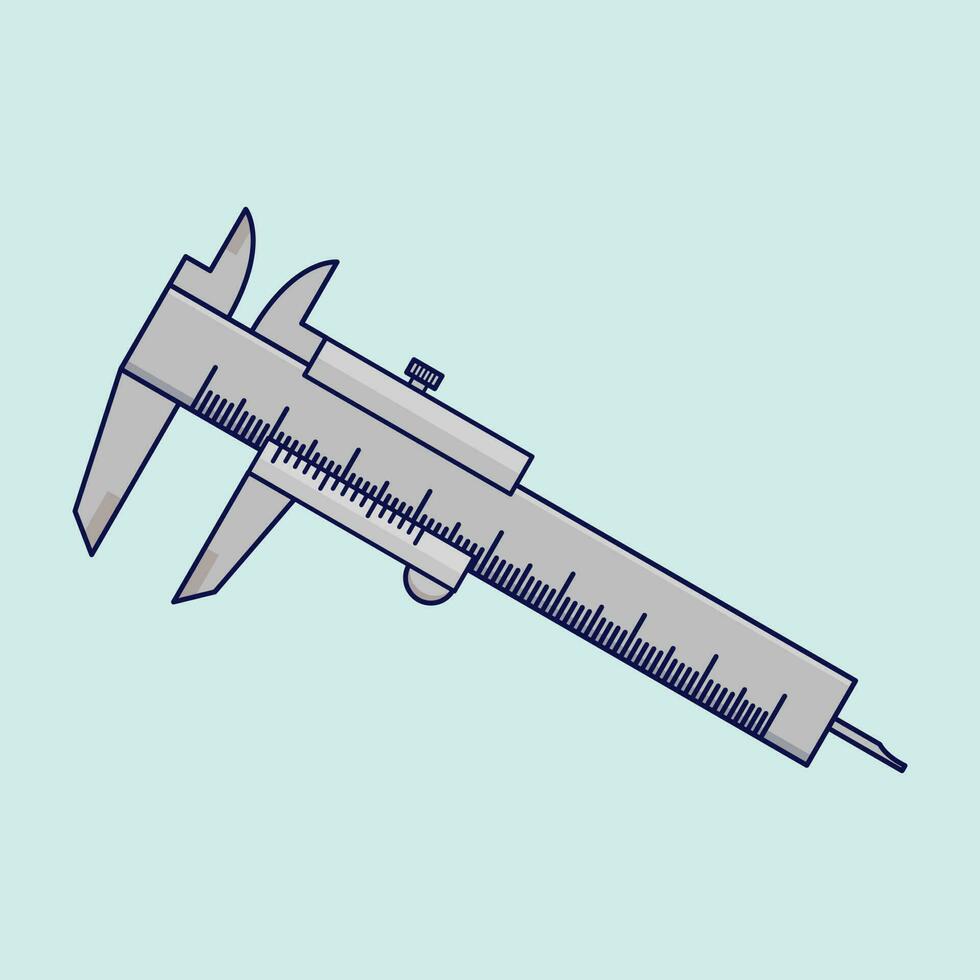 Vernier caliper icon illustration. isolated vernier caliper icon on plain background. Vector illustration