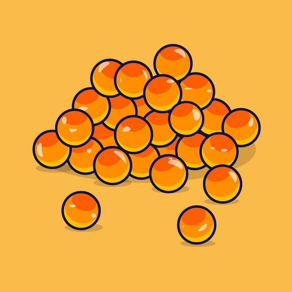 Red caviar icon illustration. Isolated red caviar icon. Vector illustration