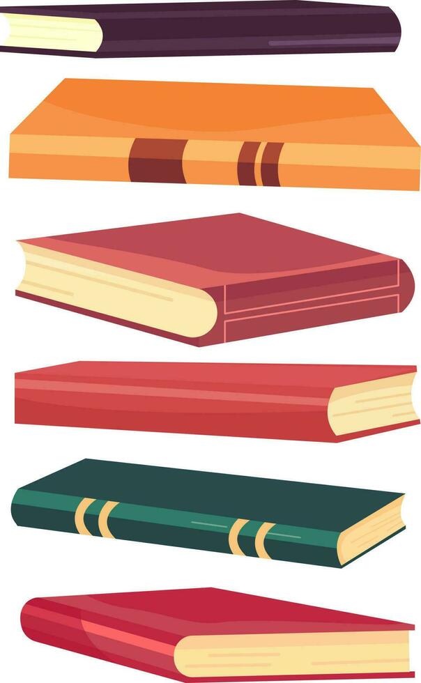 textbook illustration set, fiction vector illustration