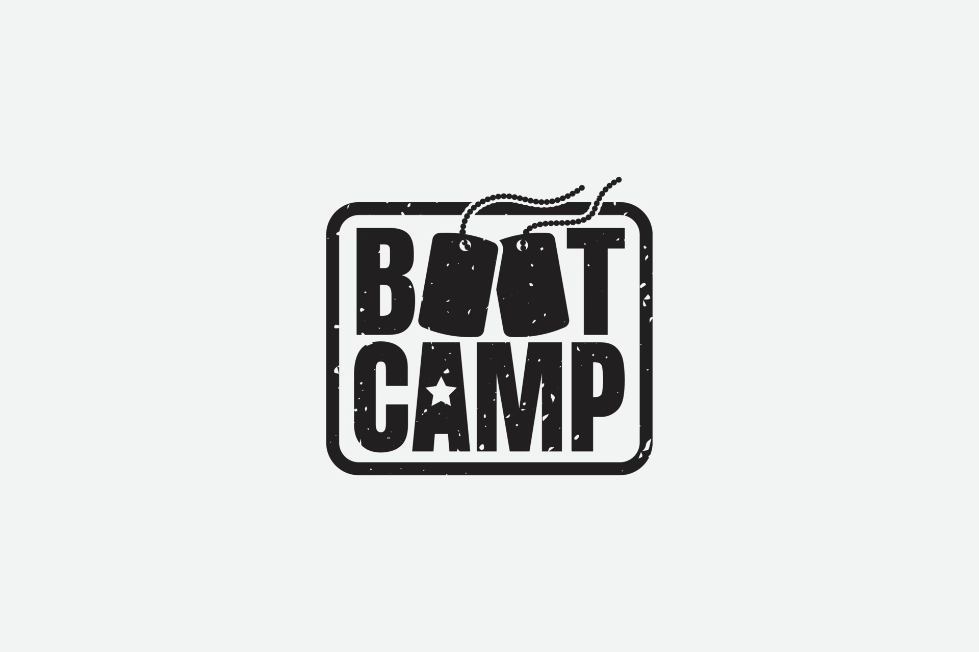 boot camp logo with a combination of gruunge boot camp lettering and