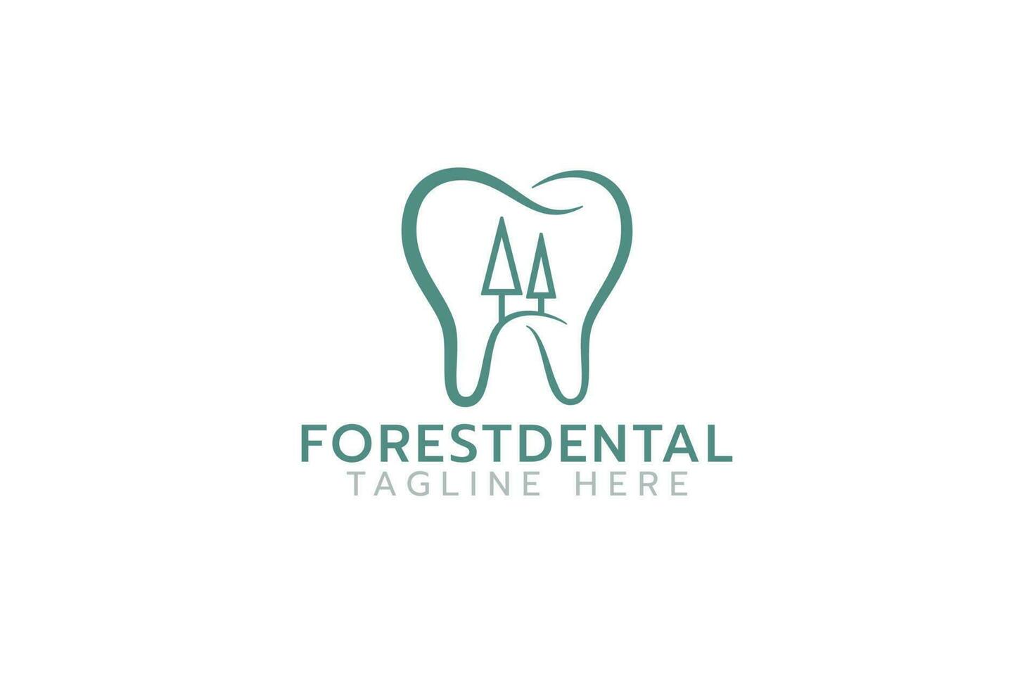 forest dental logo with a combination of a tooth and trees 24177192