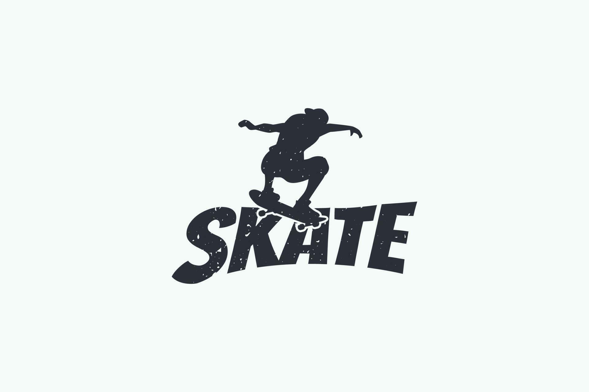 skate logo with a combination of attractive skate lettering and cool