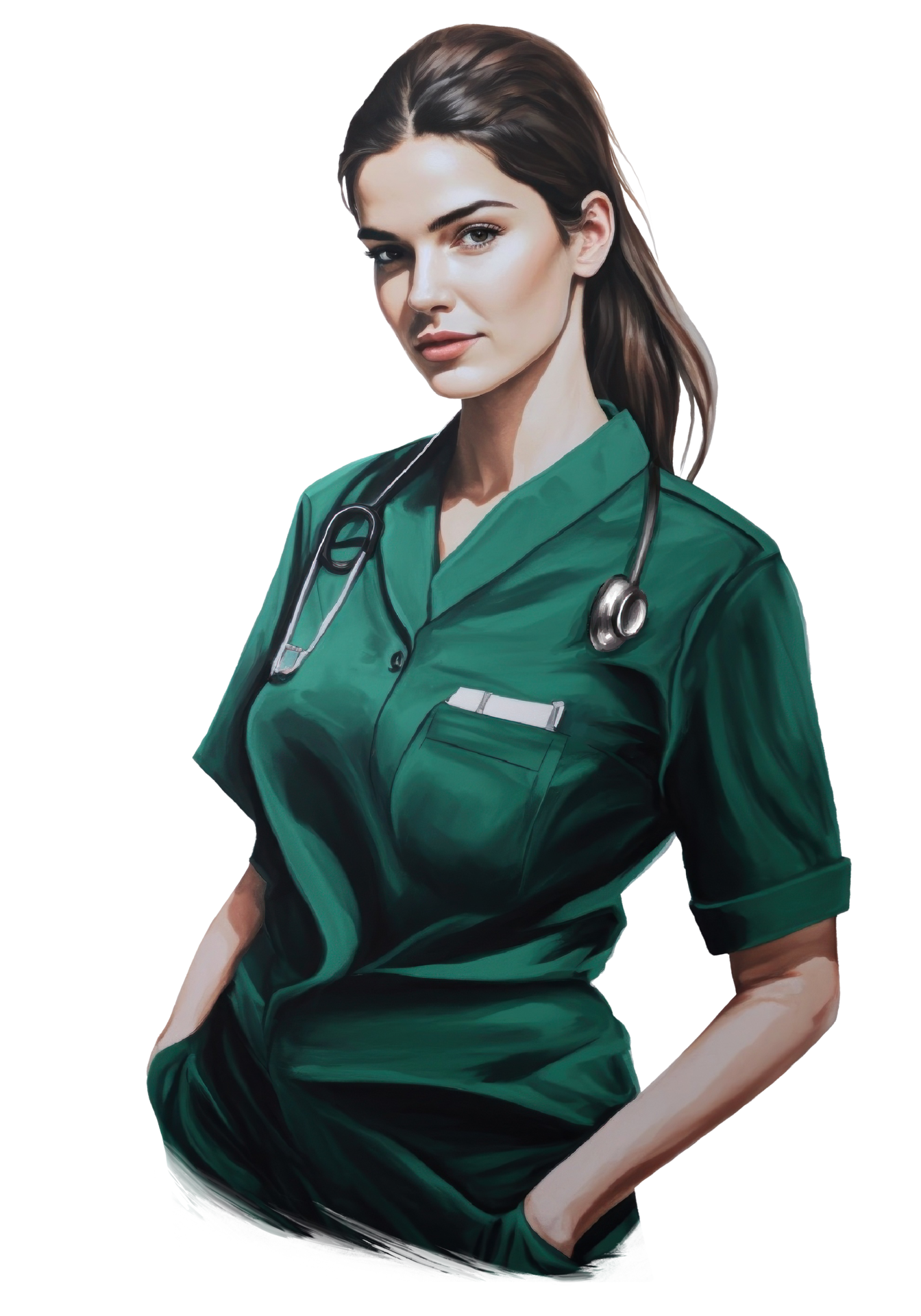 Emergency girl Nurse Clipart t-shirt design, transparent background, AI ...