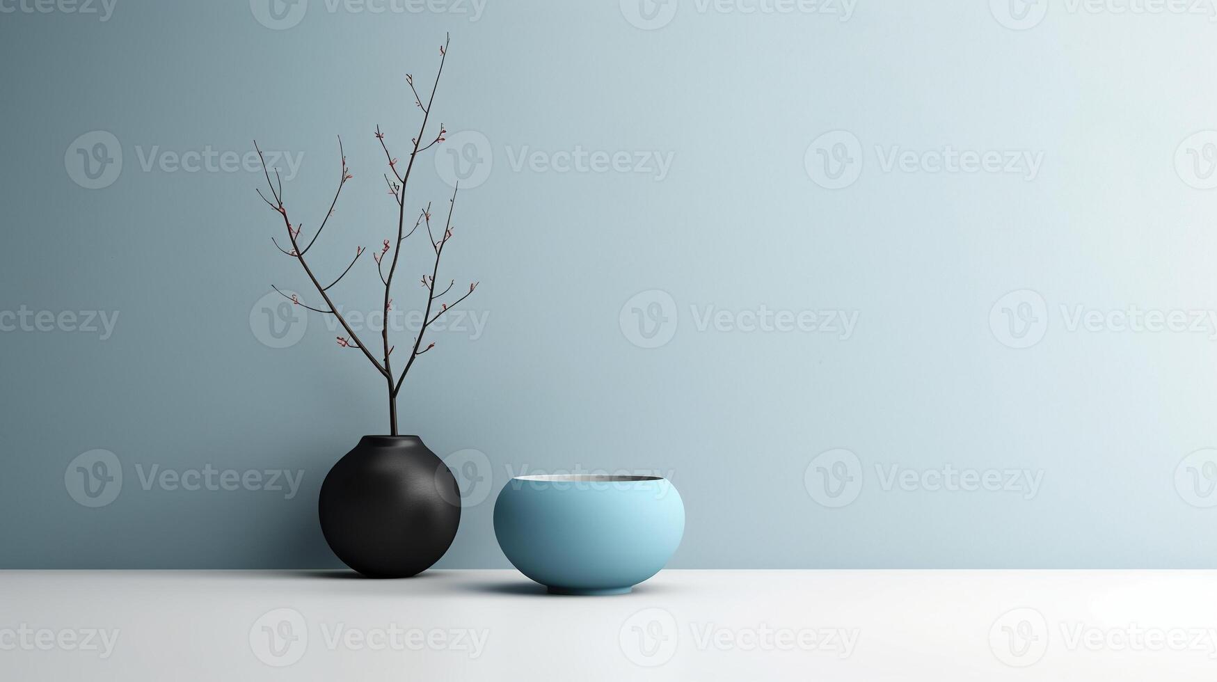 A stunning image of a minimalist blue, showcasing the magical elegance found in simplicity. photo