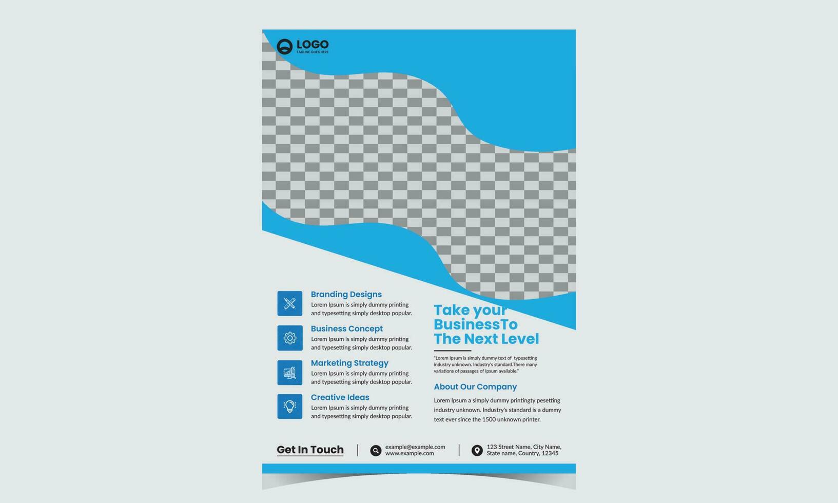 poster flyer pamphlet brochure cover design layout space for photo background, vector illustration template in A4 size