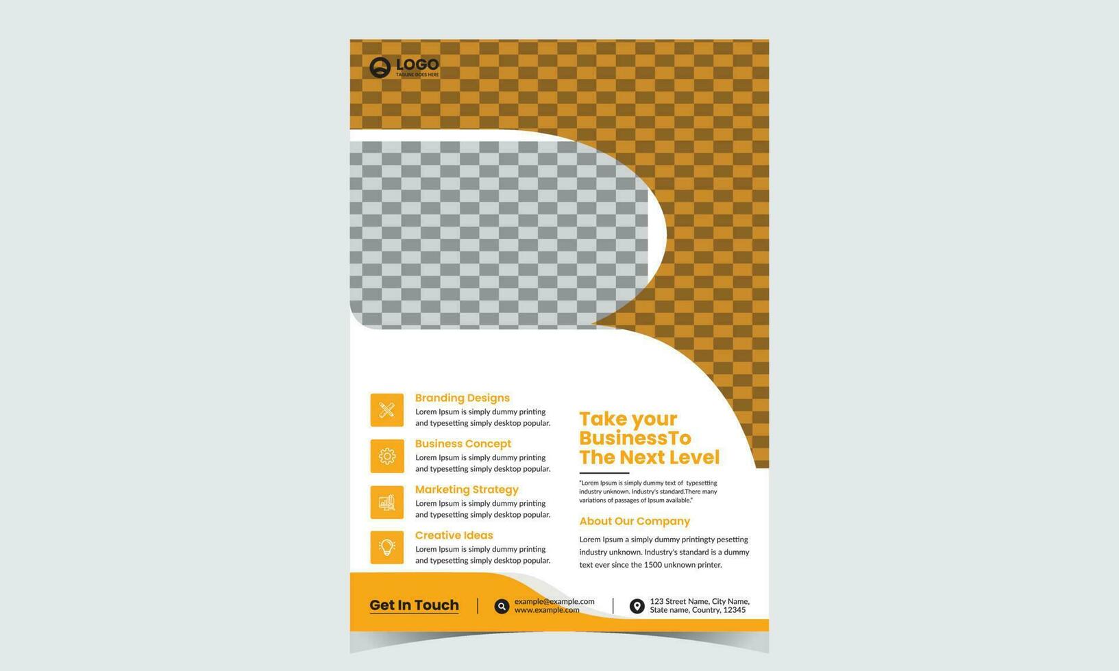 poster flyer pamphlet brochure cover design layout space for photo background, vector illustration template in A4 size