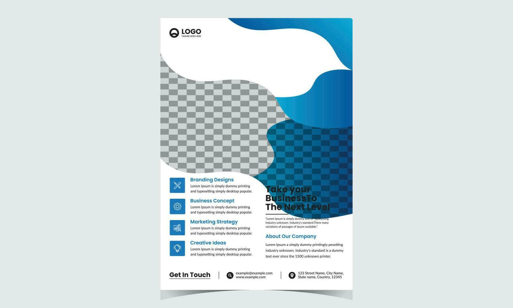 poster flyer pamphlet brochure cover design layout space for photo background, vector illustration template in A4 size