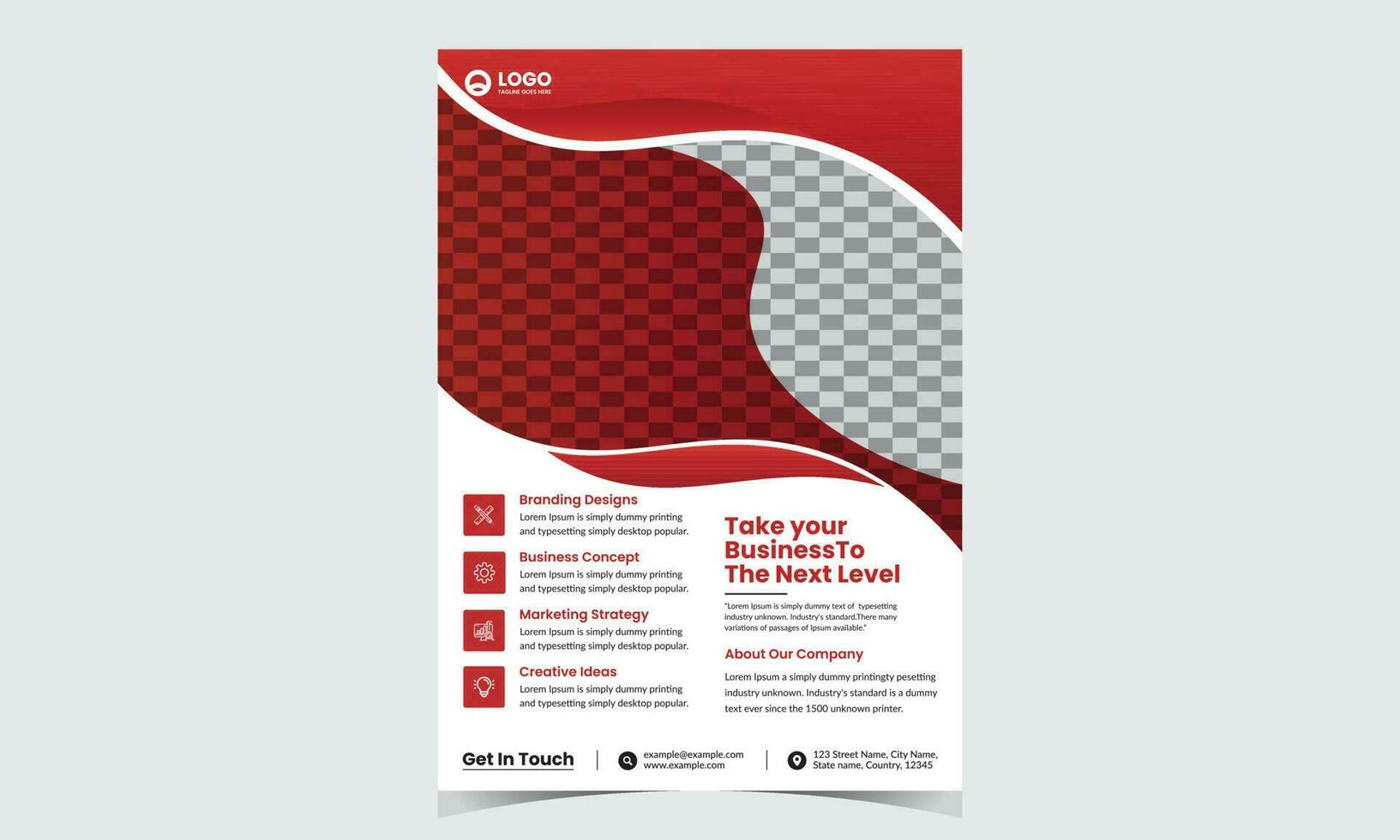 poster flyer pamphlet brochure cover design layout space for photo background, vector illustration template in A4 size