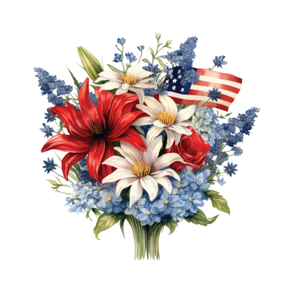 happy sublimation watercolor 4th of July png