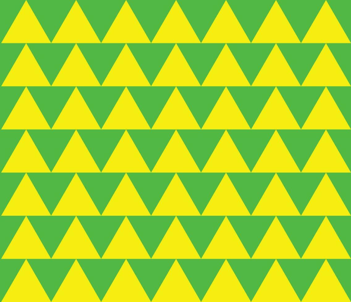 Triangles pattern with up and down heads, green and yellow colors - changeable, seamless pattern, pattern vector illustration, wallpaper and poster template, minimalist pattern with flat colors