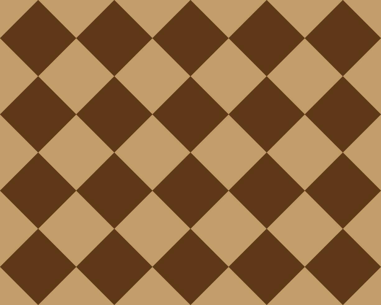 A pattern contains rhombus shapes, brown and cappuccino colours - changeable, seamless pattern, chess pattern illustration vector, minimalist pattern style, suitable for interior design and printing vector