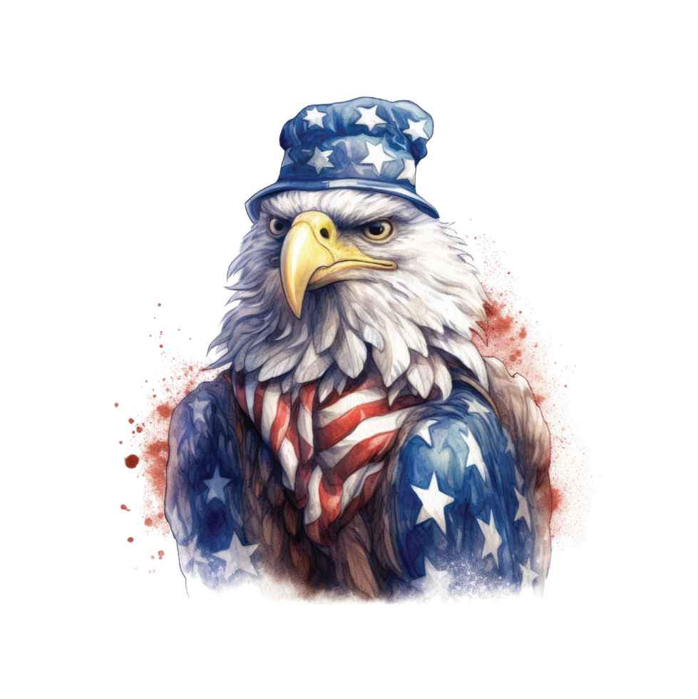 happy sublimation watercolor 4th of July png