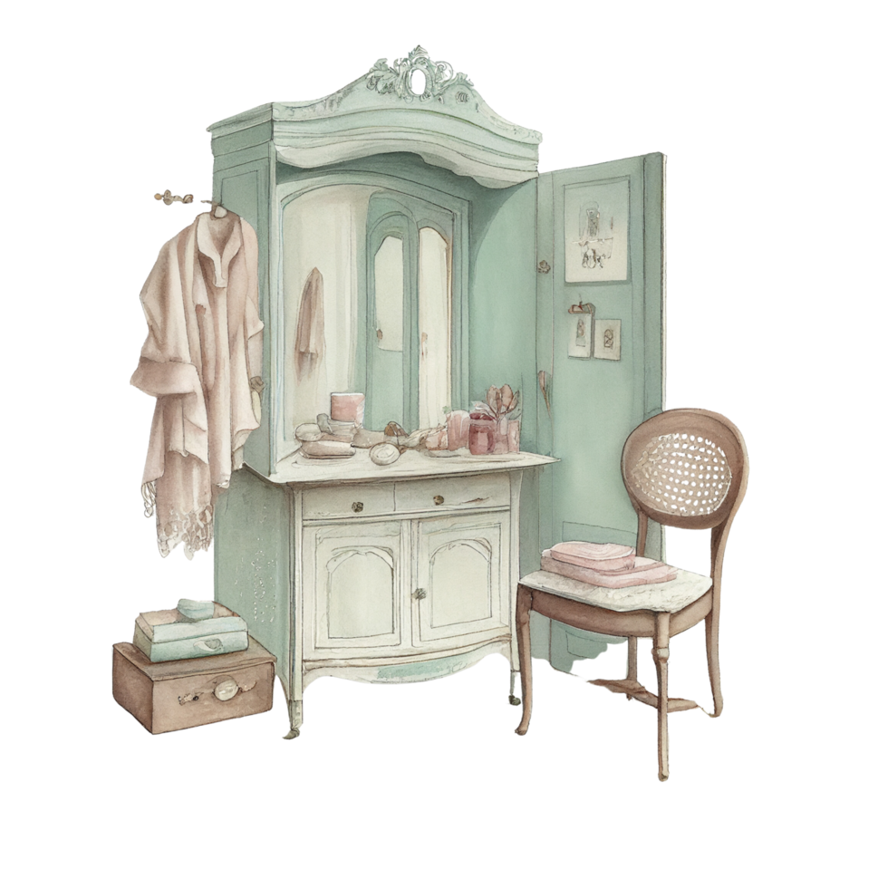 Watercolor Dressing Room Clipart png