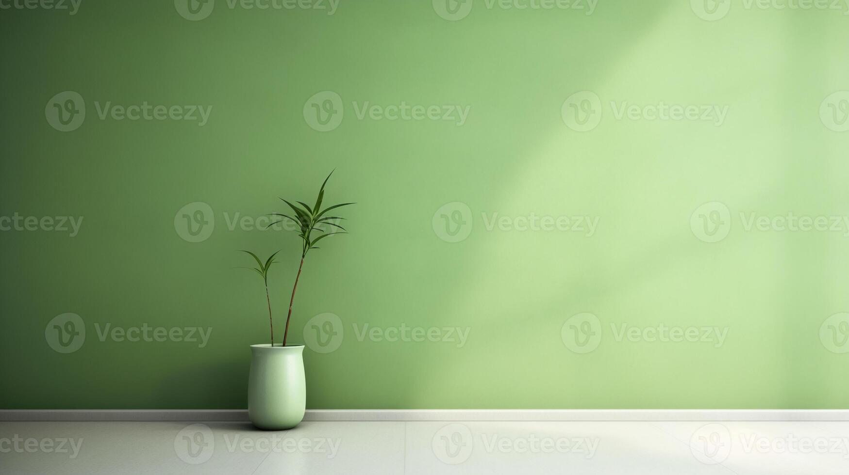 A stunning image of a minimalist green, showcasing the magical elegance found in simplicity. photo