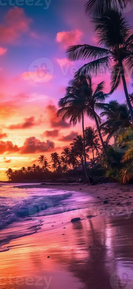A stunningly realistic beach scene. photo