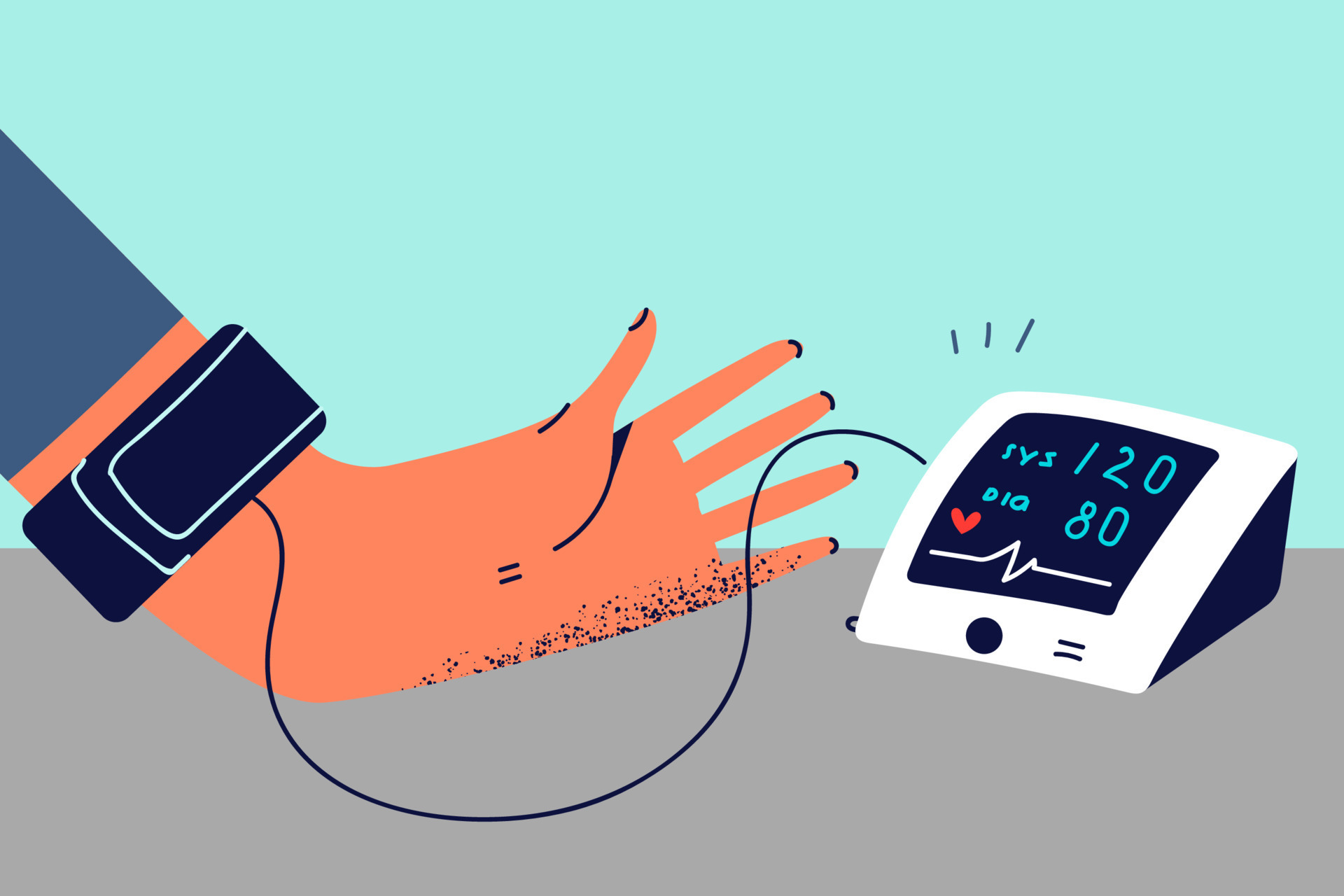 Close up Of Person Measuring Pressure On Blood Pressure Monitor close-up-of-person-measuring-pressure-on-blood-pressure-monitor