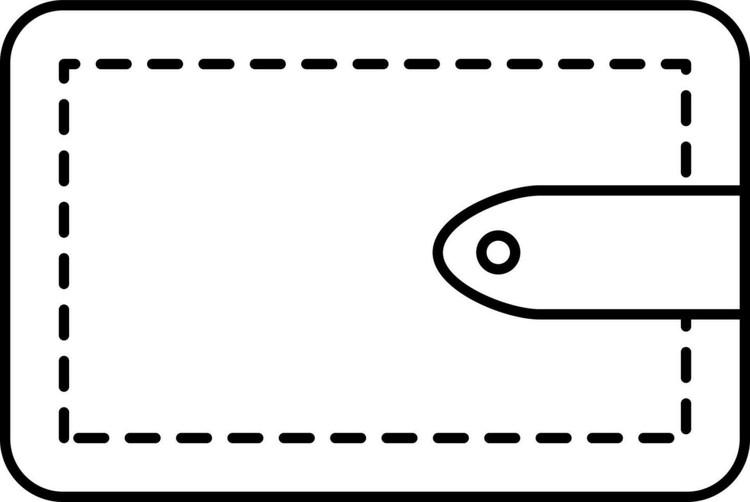 Isolated Wallet Icon In Black Line Art. vector