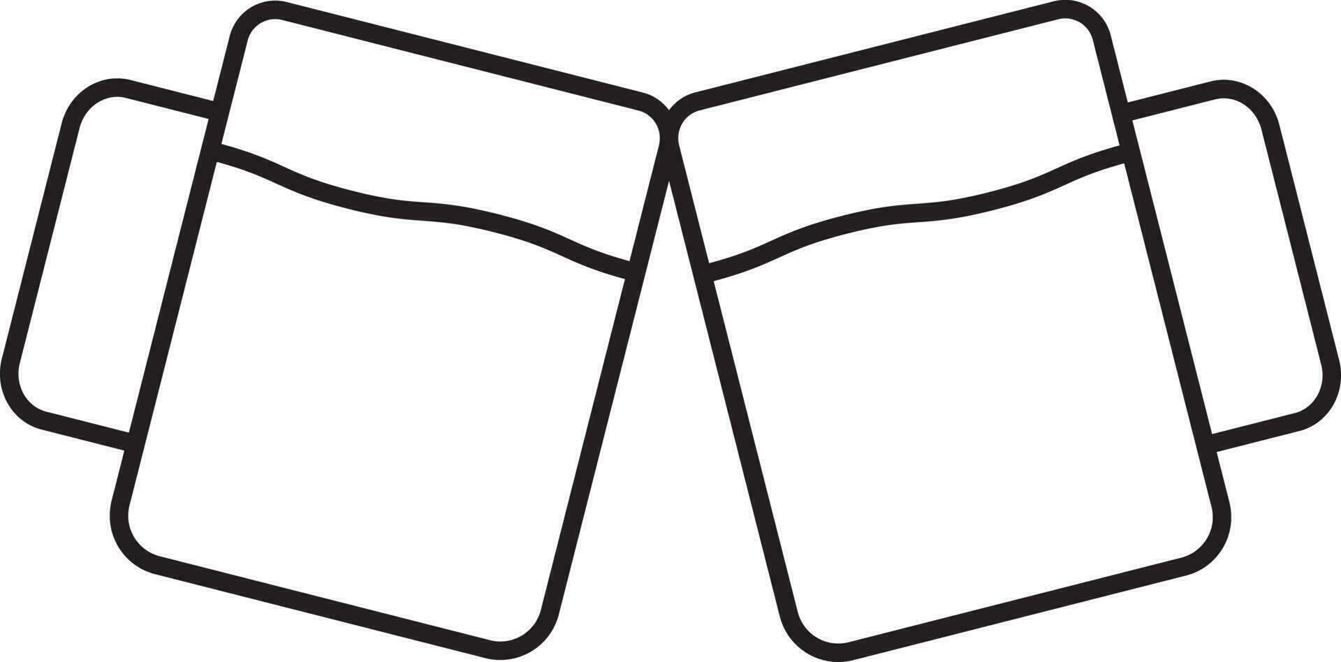 Cheers Drink Mug Icon In Line Art. vector