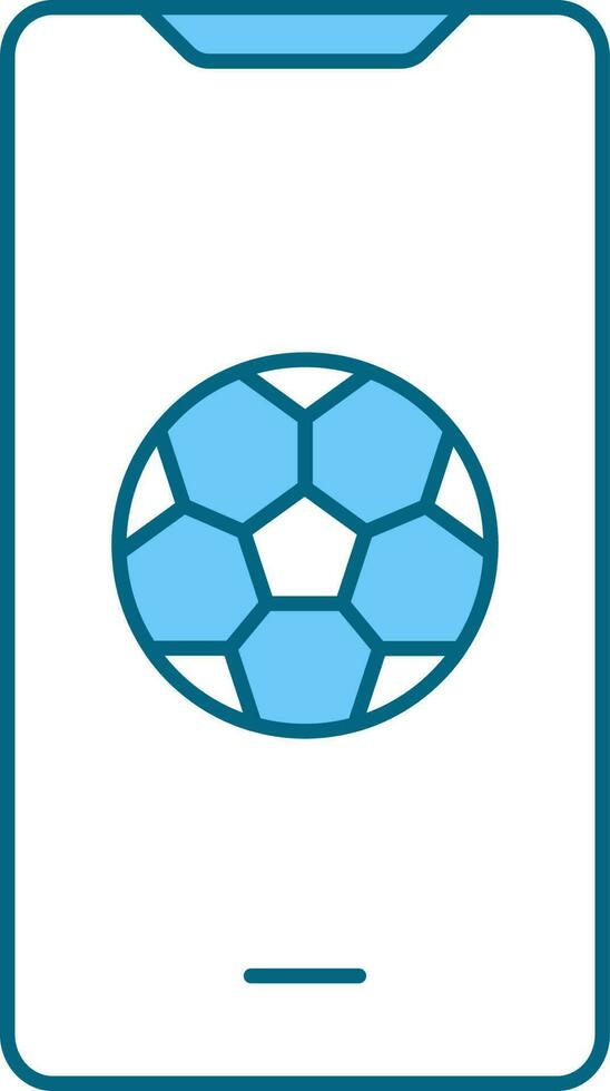 Isolated Football Match Streaming In Smartphone Screen Icon. vector