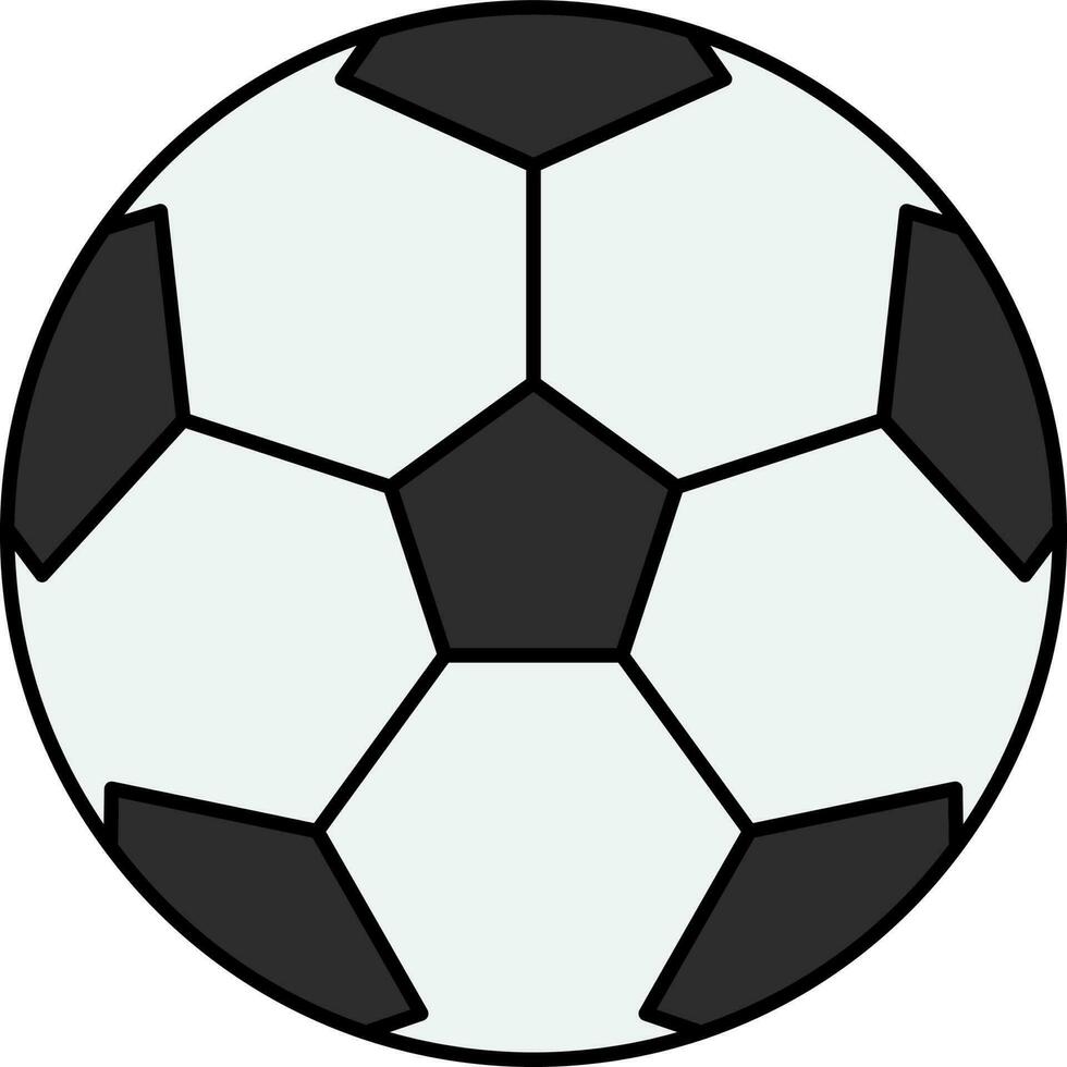 Isolated Soccer Or Football Icon In Grey And White Color. vector