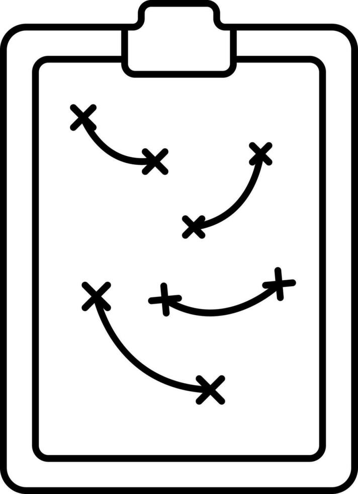 táctico estrategia portapapeles línea Arte icono. vector