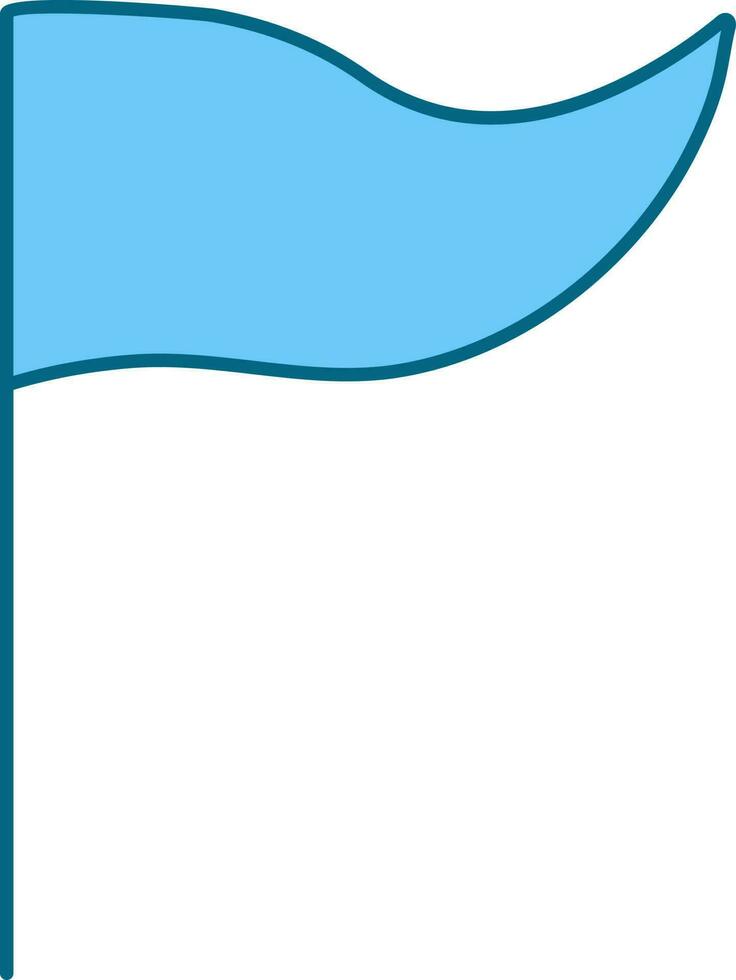 Isolated Waving Flag Icon. vector