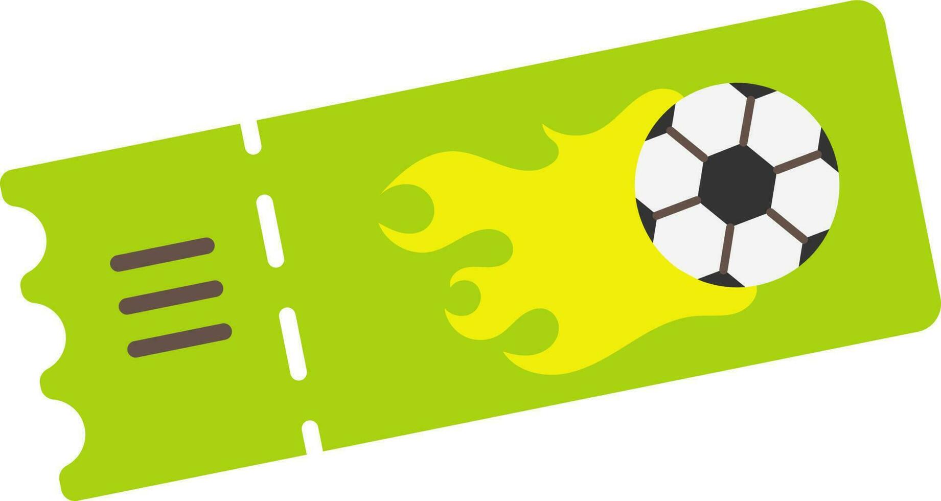 fuego fútbol americano boleto icono en plano estilo. vector