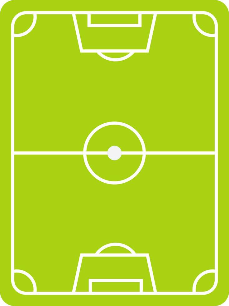 verde y blanco fútbol americano campo plano icono. vector